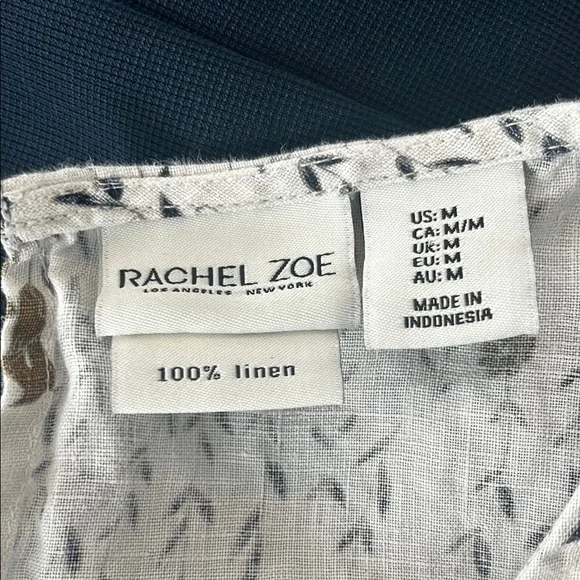 Rachel Zoe Los Angles Linen Floral Shift Dress Size M - Picture 2 of 6